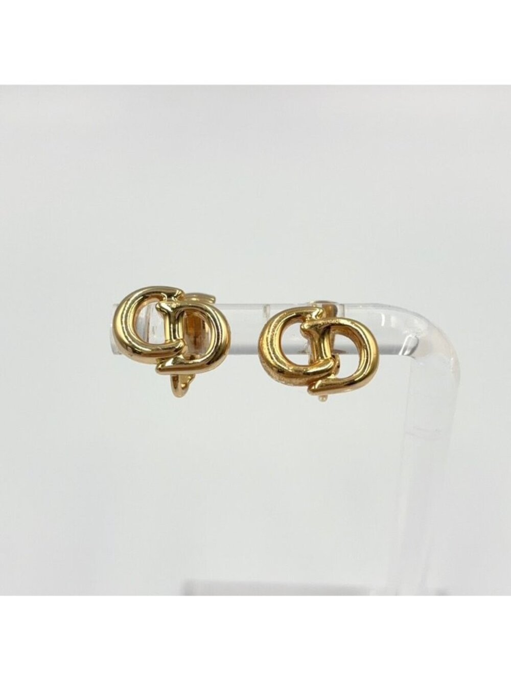 Dior CD Logo Gold Plated Earrings